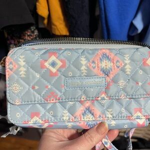 Simply Southern Quilted Clutch in Blue and Pink